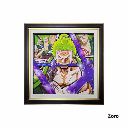 Luffy/Ace/Zoro handsome cartoon handicraft 3D drawing