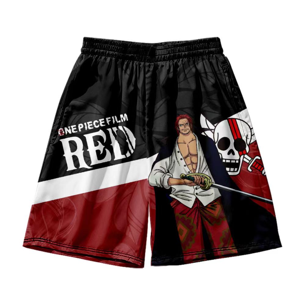 Luffy/Shanks/Law/Hancock/Uta figure printing short sleeve shorts suits