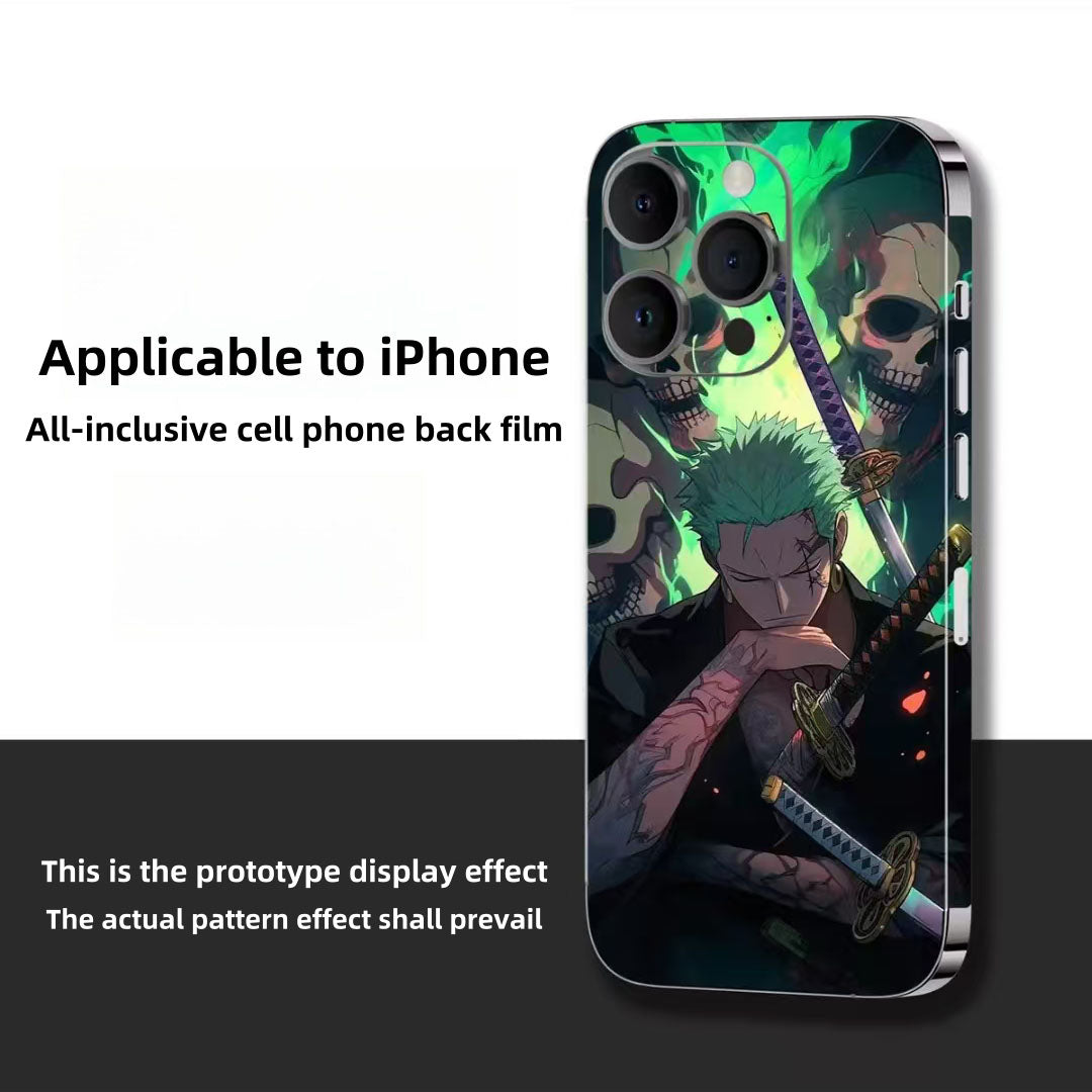 Zoro iPhone cell phone back film beautiful pattern sticker