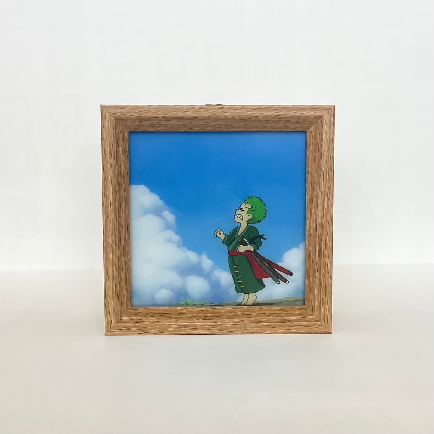 Luffy/Ace Luminous solid wood decorative painting small night light picture frame painting decoration