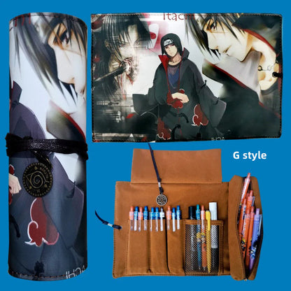 Itachi/Sasuke role high definition pattern Printing handsome cartoon scrolls creative pen bag