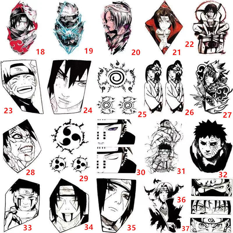 Uzumaki/Sasuke Cool character tattoo stickers