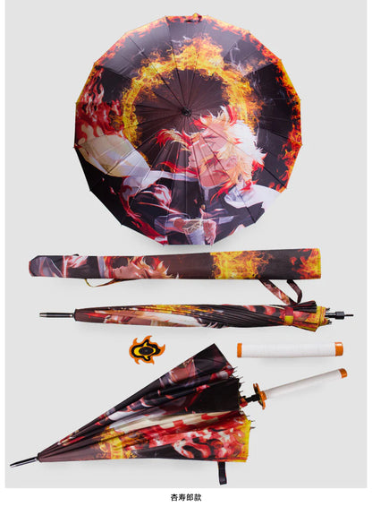 Kamado Tanjirou COOL umbrella SEMI-AUTOMATIC DURABLE UMBRELLA