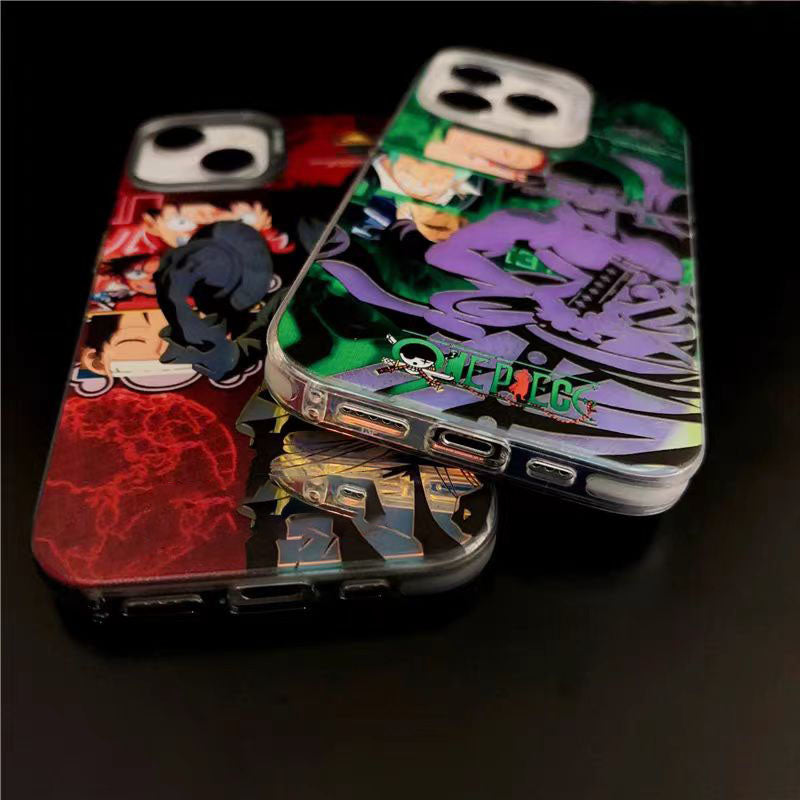 Luffy/Zoro iPhone silicone crash-resistant phone case