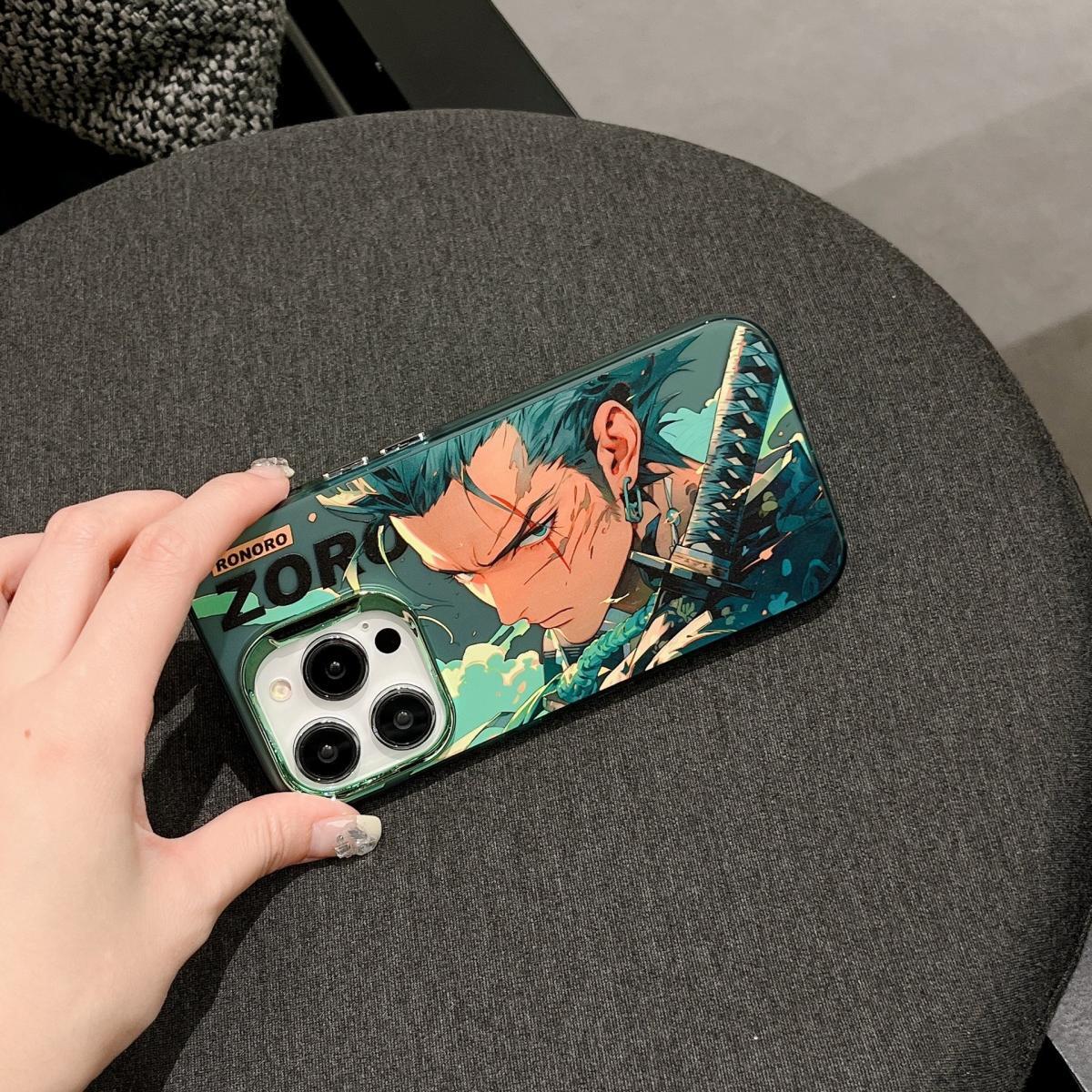 Luffy/Zoro iPhone silicone crash-resistant phone case