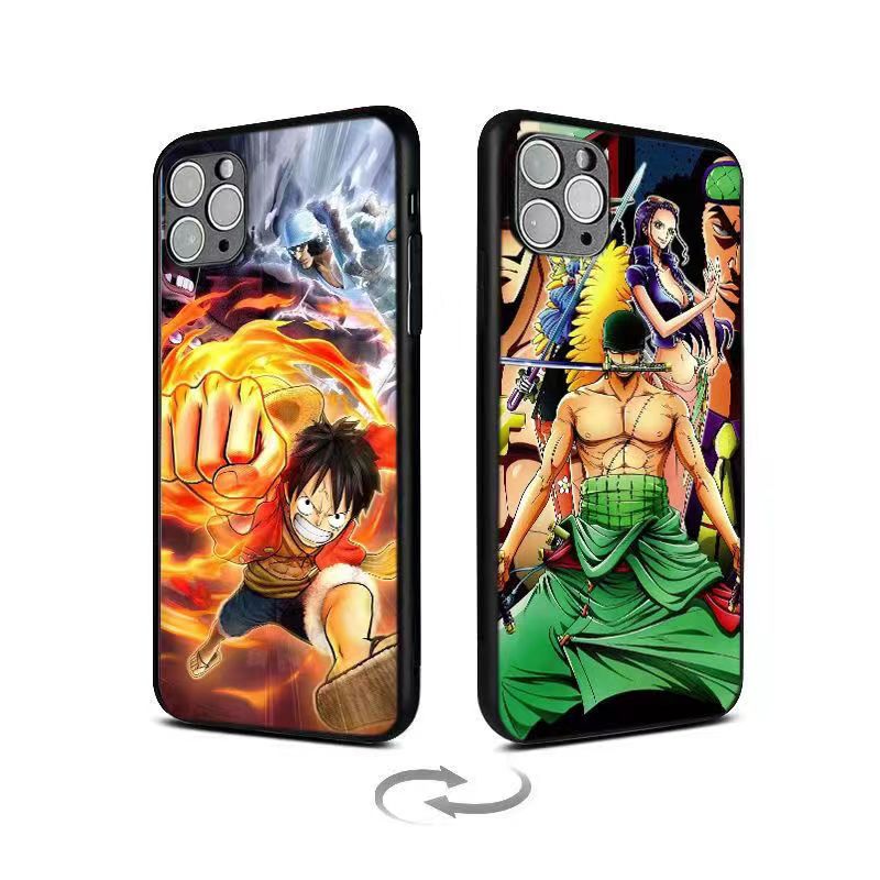 Luffy/Zoro/Ace 3D variation iPhone silicone crash-resistant phone case