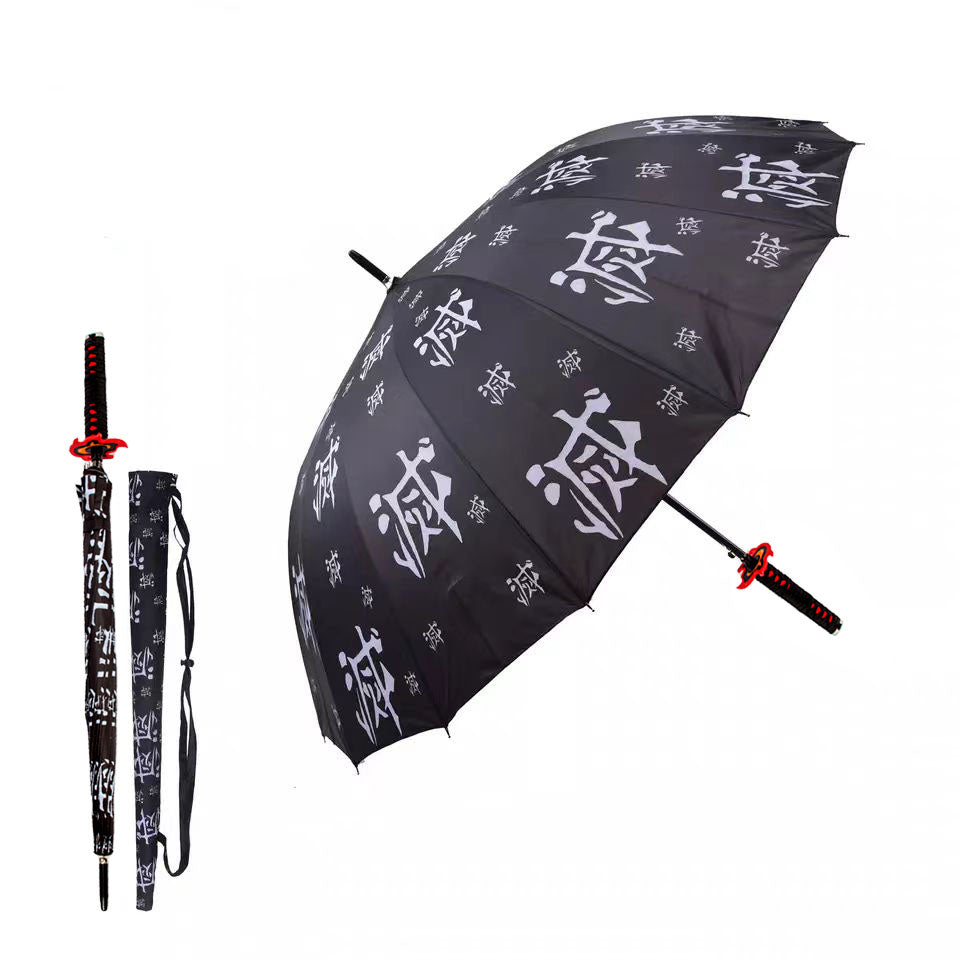 Tanjirou/Zenitsu Cool umbrella shade and rain dual purpose umbrella 16 alloy umbrella bones more robust