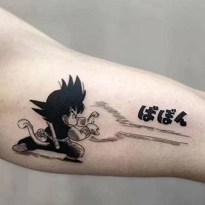 Son Goku Herbaceous juice semi-permanent tattoo stickers are durable and waterproof