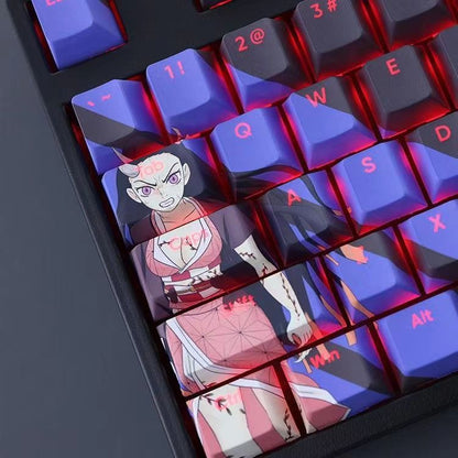 Nezuko/Tanjirou/Tokitou Muichirou Creative transparent cute mechanical keyboard cap